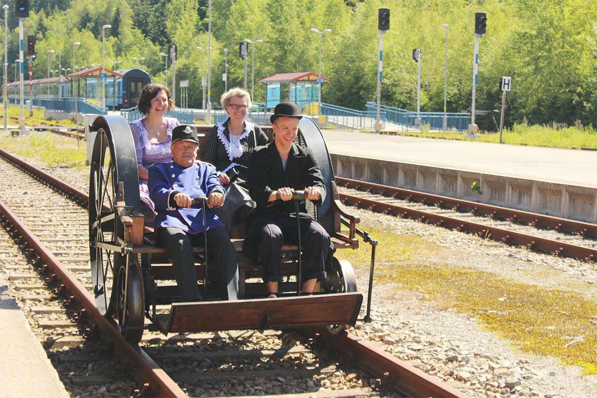 Draisine in Bayerisch Eisenstein