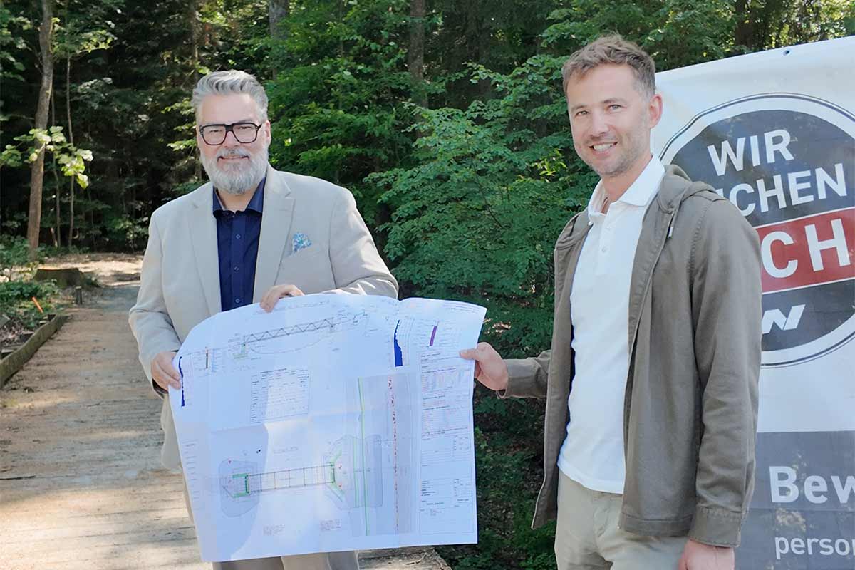 Ersatzneubau einer Fußgänger- und Fahrradbrücke in Grubweg