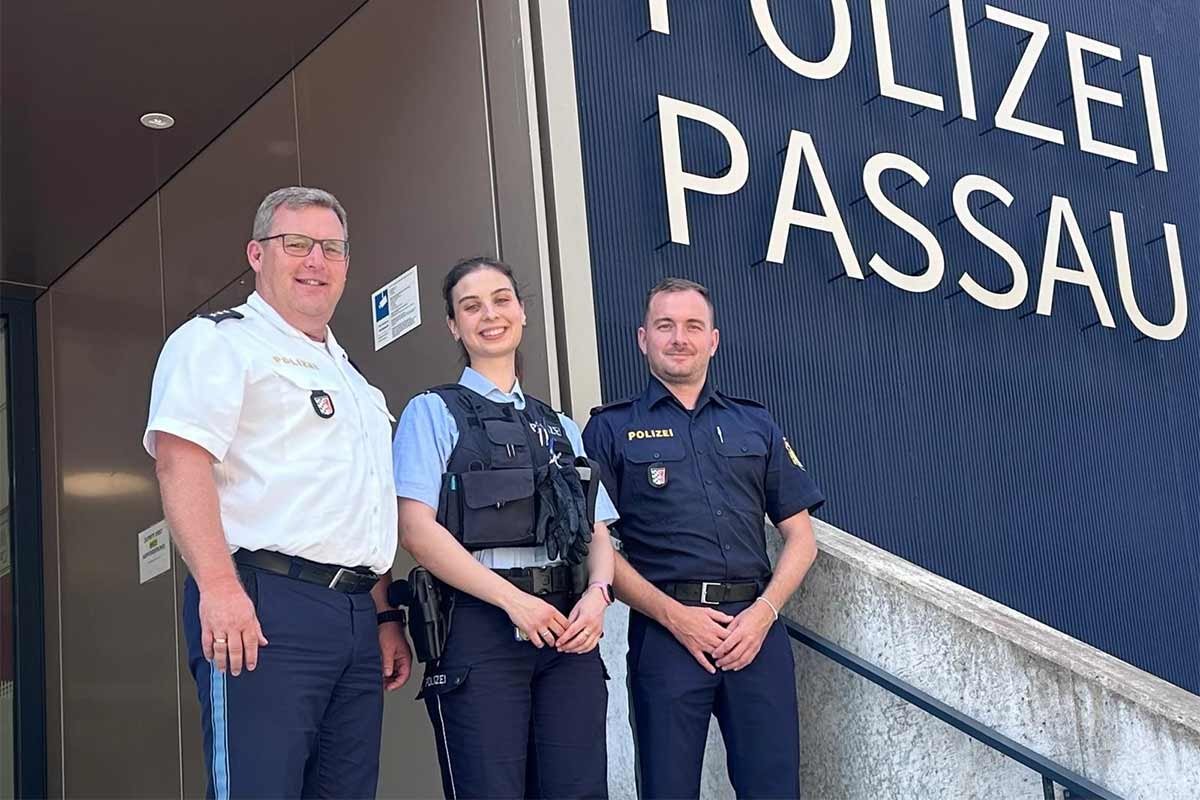 Polizeiauszubildende aus Düsseldorf sammelt Erfahrungen in Passau