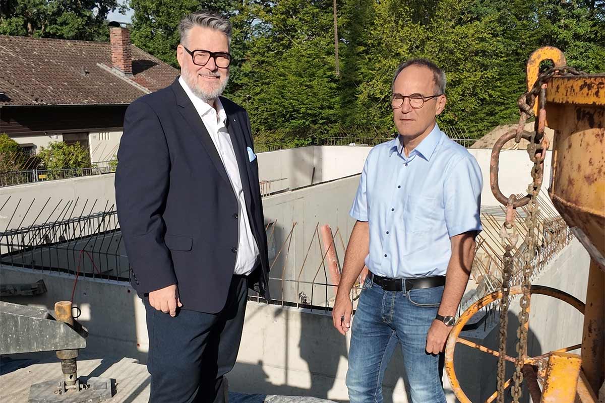 Regenrückhaltebecken Am Hochpegel: Bauarbeiten liegen im Zeitplan